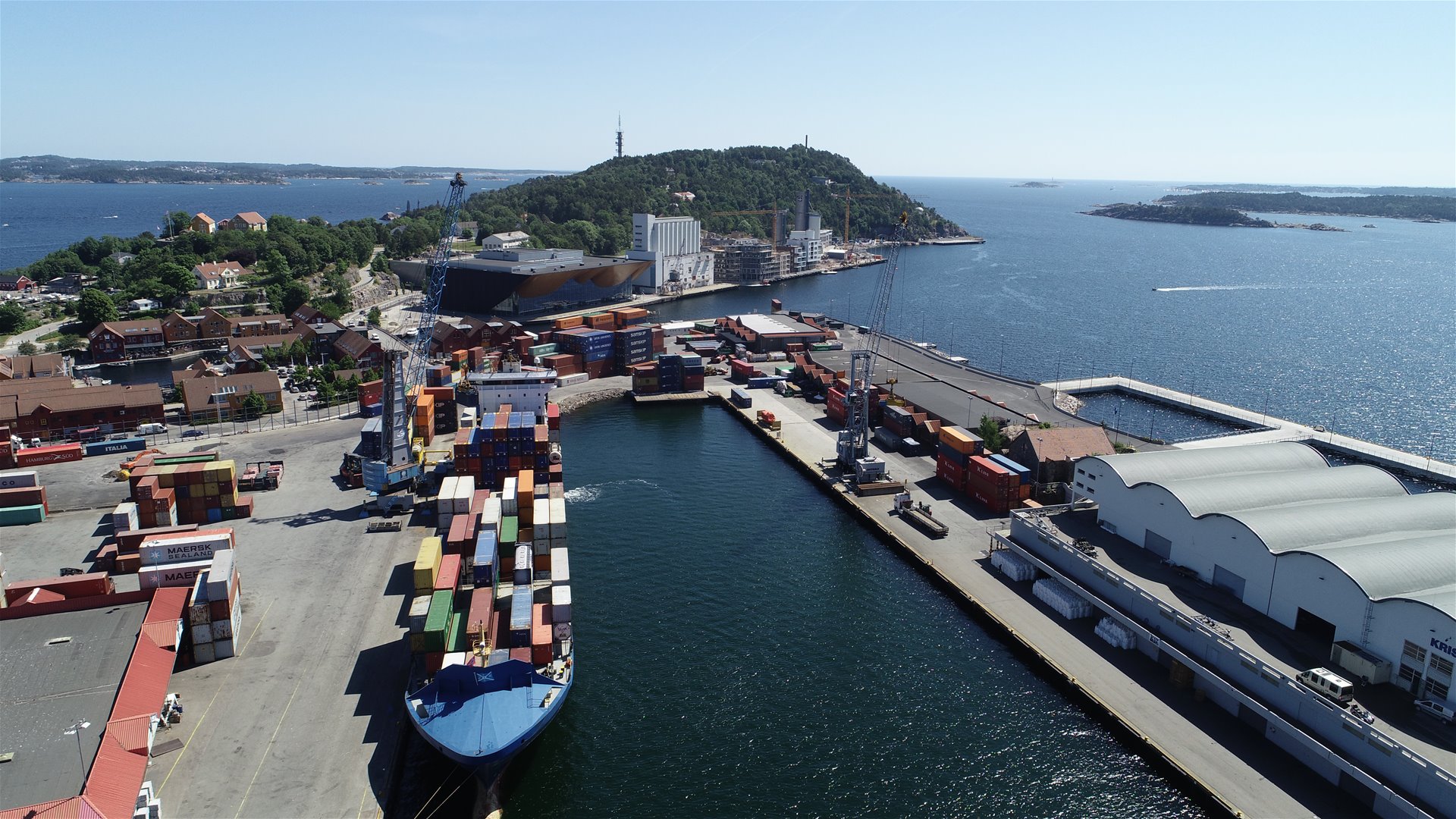 Oversiktsbilde Kristiansand havn 